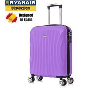 Valigia da cabina in ABS 55x40x20cm (44L) - Valigia da viaggio leggera 20 pollici - Turchese/Argento/Blu navy/Giallo/Rosa oro/Rosso/Viola/Nero/Menta/Verde ✅Valigia da cabina da 20 pollici con la massi