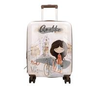 Anekke Tulip 4 ruote Trolley cabina 55 cm espandibile bianco