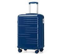 Valigia da viaggio， Cabin Suitcase Lightweight PC Carry On Luggage Suitcase Hard Shell Hand Luggage with 4 Spinner Wheels, 3 Digit Combination Lock(Navy,Small 20")