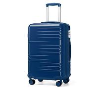 Valigia da viaggio， Cabin Suitcase Lightweight PC Carry On Luggage Suitcase Hard Shell Hand Luggage with 4 Spinner Wheels, 3 Digit Combination Lock(Navy,Large 28")