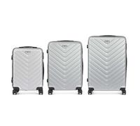 VALIGIA DAM Set di 3 valigie trolley rigide 119.16 l ABS 9500 g Argento, Nero