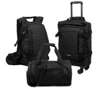 Valigia Dam Set 3 Pezzi Tessuto Idrorepellente Riflettente Nero