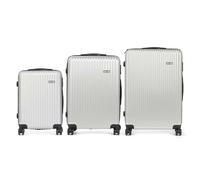 VALIGIA DAM Set di 3 valigie trolley rigide 119.16 l ABS 9500 g Argento, Nero