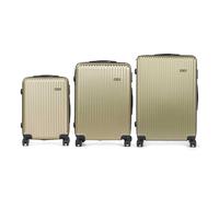 Valigia Dam Set 3 Trolley ABS Leggere Resistenti Verde 76x49x30 cm