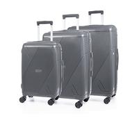VALIGIA DAM Set di 3 valigie trolley 114,82 l Polipropilene Grigio scuro