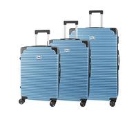 VALIGIA DAM Set di 3 valigie trolley 138,24 l ABS 9,93 kg Azzurro, Nero