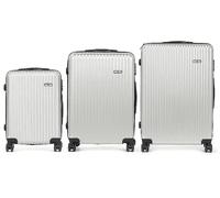 VALIGIA DAM Set di 3 valigie trolley rigide 119.16 l ABS 9500 g Argento, Nero