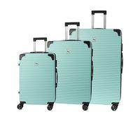 VALIGIA DAM Set di 3 valigie trolley rigide 138,24 l ABS Nero, Turchese