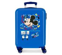 Valigia Disney Mickey Colour Mayhem Blu - Trolley da Cabina 55 cm, 4 Ruote