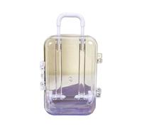 Valigia Forma Rossetto Borsa Donna Piccola Carta Deposito Bagagli Scatola di Immagazzinaggio Bambole Accessori Miniature Trolley Caso Viaggio Miniatura Valigia Giocattolo, bianco, S