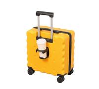 Valigia Hardside PC+ABS, bagaglio a mano da 45,7 cm, valigie con ruote girevoli e serratura TSA, valigia Softside espandibile leggera e resistente, approvata dalle compagnie aeree per le donne, Giallo
