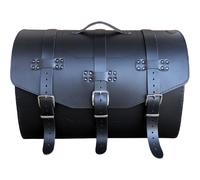 Valigia in pelle per moto con lucchetto RSA K451 nera