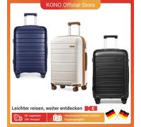 Valigia KONO con twin wheels, serratura TSA, cerniera YKK, guscio rigido in polipropilene leggero, trolley, robusta Grey