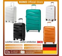 Valigia KONO valigia rigida leggera Trolley valigia con serratura TSA polipropilene (M/L/XL) (set 2/3/4 pezzi) green
