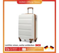 Valigia KONO Valigia trolley leggera e rigida con 4 ruote doppie e serratura TSA Materiale ABS (SML)