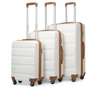 Valigia KONO Valigia trolley leggera e rigida con 4 ruote doppie e serratura TSA Materiale ABS (SML) Colore rosa