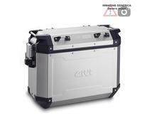 Valigia laterale destra NEW Trekker Outback in alluminio naturale, 37 lt. GIVI
