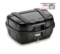 Valigia Monokey Trekker nera 52 lt. con finitura alluminio verniciato nero GIVI