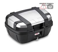 Valigia Monokey Trekker nera 52 lt. con finitura in alluminio anodizzato GIVI