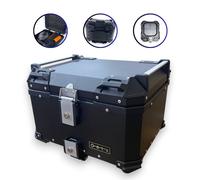 Valigia Moto Pro3 Alluminio 55 L Nera E Supporto Universale Per Topcase
