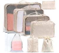 Valigia Organizzatore Viaggio Vestiti Borse 10 Sets/7 Cubi di imballaggio organizzatore valigia e 3 sacchetti di stoccaggio Peeling per viaggi, viaggi d'affari, escursioni, campeggio