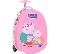 Valigia per bambini 16" Peppa Pig "Baby Pig" con manico estensibile e struttura leggera - Valigia da cabina per bambini con ampio scomparto principale e divertente design animato, ideale per bambini e