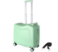 Valigia per bambini da 50,8 cm, con doppia ruota, carina, leggera, da traino, custodia rigida con serratura a password, da viaggio, Verde, medium