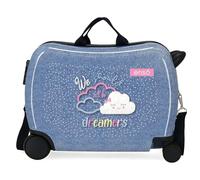 Valigia per bambini Enso Dreamer, in ABS, doppie ruote girevoli multidirezionali, chiusura a combinazione laterale per viaggiare in sicurezza, molteplici modalità di utilizzo