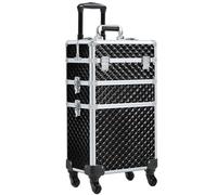 Valigia per Trucchi 3 in 1 con 4 Scomparti Trolley Cosmetici Make Up Portatile