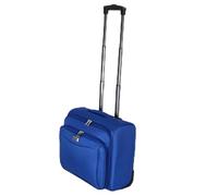 Valigia Pilotina Piccola Pilota Business in Poliestere 42x22x36, 30 Litri 2 ruote, Bagaglio a Mano con tasca Pc Valigetta da Cabina Compatibile Ryanair EasyJet (Celeste)