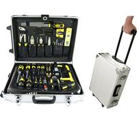 Valigia portautensili completa porta 159 utensili attrezzi trolley alluminio