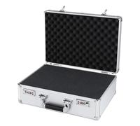 Valigia rigida impermeabile, custodia da trasporto in alluminio - Scatola protettiva portatile,Custodia protettiva multifunzione per documenti, serratura di sicurezza per fotocamera, spugna incorporat