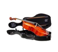 Valigia rigida in policarbonato per violoncello 4/4 | Finitura nera opaca, ruote, spallacci zaino, interno in velluto nero - Protezione leggera per studenti e orchestre scolastiche