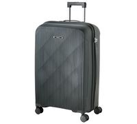 Beliani Valigia rigida Materiale sintetico Lucchetto TSA in ferro Ruote silenziose Cerniera antifurto 37 x 20 x 53 cm Grigio scuro