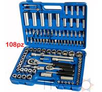 VALIGIA SET CHIAVI A BUSSOLA 108 PEZZI VANADIUM CON CRICCHETTO 108 PZ VANADIUM