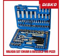 VALIGIA SET CHIAVI A BUSSOLA 108 PEZZI VANADIUM CRICCHETTO VALIGETTA ATTREZZI
