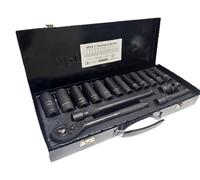 Valigia set chiavi a bussola 16 pezzi con prolunghe cricchetto reversibile 1/2"
