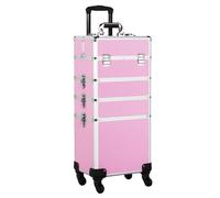 Valigia Trolley 4 in 1 Beauty Case Make Up da Viaggio Trucchi Estetista Ruote