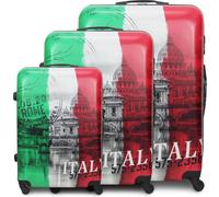 Valigia Ultraleggera Piccola Media Grande Set 3 Trolley Farfalla Con 4 Ruote