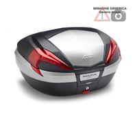 Valigia V56 MAXIA4 nera catadiottri rossi e finitura alluminio anodizzato GIVI