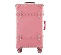 Valigia Valigia in pelle Bagagli grandi espandibili con ruote girevoli Bagagli da trasporto leggeri Valigie da viaggio rigide Attrezzatura da viaggio(Pink,23 inches)