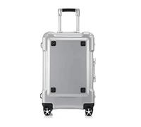 Valigia Valigie espandibili Bagagli spessi con doppia ruota Valigie rigide di grande capacità con ruote Bagagli leggeri da trasporto Attrezzatura da viaggio(Silver,28in)