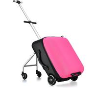 Valigie da cabina con ruote, valigie rigide da portare a mano, bauli da viaggio unisex for bambini, valigie for bambini con ruote e trolley.(Pink)