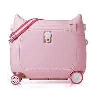 Valigie da cabina con ruote, valigie rigide da portare a mano, trolley, le ultime novità for bambini da 1 a 7 anni, bauli da viaggio unisex for bambini, bambine e ragazzi.(Pink)