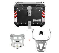 Valigie laterali APRILIA TUAREG 660 - LOBOO PIKE TRACKER - PIASTRA + TOP CASE BLACK 45L