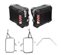 Valigie laterali APRILIA TUAREG 660 - LOBOO PIKE TRACKER - TELAI + VALIGIE BLACK 35L-SX | 30L-DX