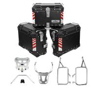 Valigie laterali APRILIA TUAREG 660 - LOBOO PIKE TRACKER - TRIS BLACK VALIGIE+TOP CASE 45L+TELAI