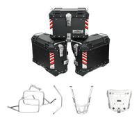 Valigie laterali BENELLI TRK 702X - LOBOO PIKE TRACKER - TRIS BLACK VALIGIE+TOP CASE 45L+TELAI