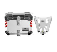 Valigie laterali BMW R 1250 GS - LOBOO PIKE TRACKER - PIASTRA 1200/1250 GS + TOP CASE BLACK/SILVER 45L