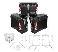 Valigie laterali Ducati Multistrada V4S (2022->) - LOBOO PIKE TRACKER - TRIS BLACK VALIGIE+TOP CASE 45L+TELAI